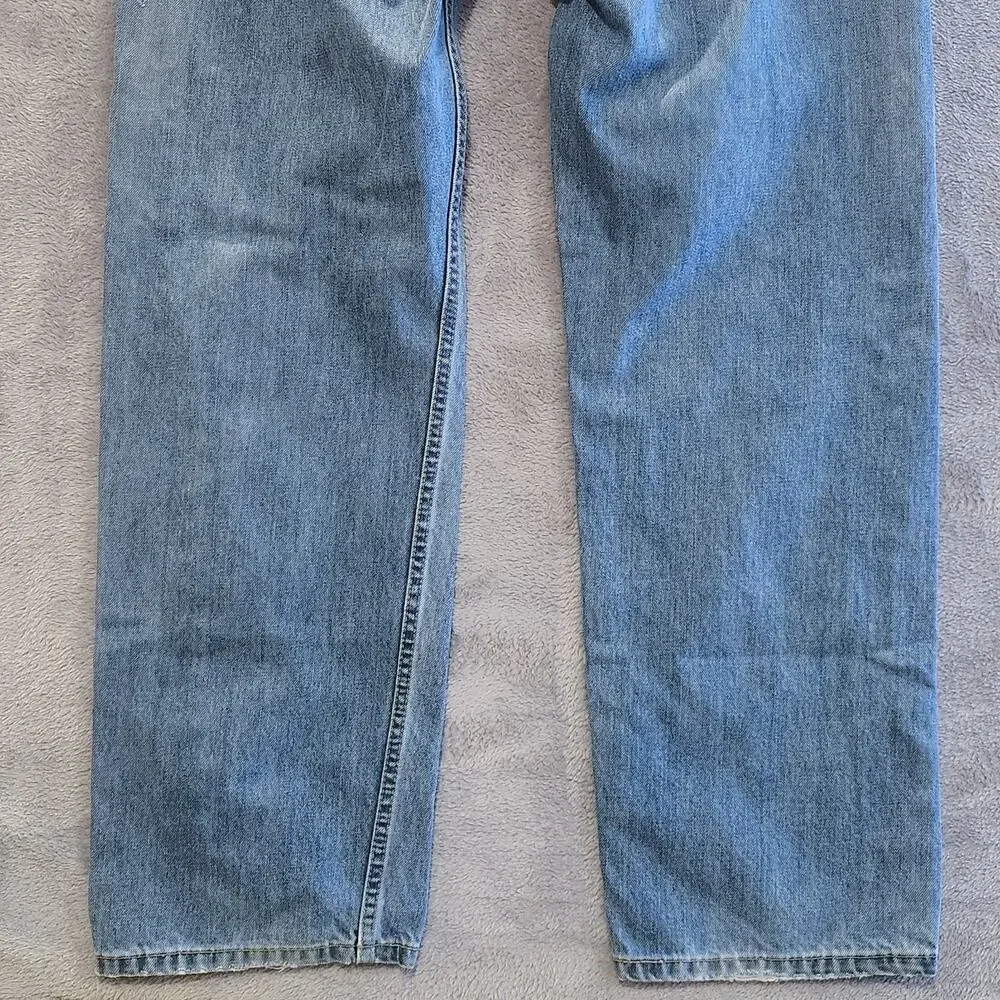 Levi's Mens 505 Medium Wash Straight Leg Jeans Size 38x30 Casual Minimalist